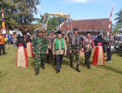 Sekda Tasikmalaya Buka Kegiatan Karya Bakti Membangun Desa Bersama TNI di Desa Cikapinis