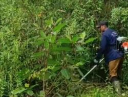 Pemdes Sindangasih Bersama Warga Gelar Kerja Bakti Bersihkan Lapangan Cikuya