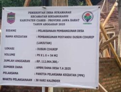 Pembangunan Posyandu Desa Sukamanah Sindangkasih Jadi Sorotan Media, Diduga Tidak Sesuai RAB