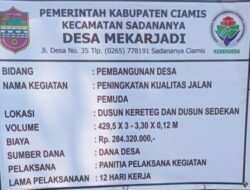 Proyek Rabat Beton di Desa Mekarjadi Menuai Tanda Tanya: Diduga Ada Ketidaksesuaian Anggaran dan Volume Pekerjaan