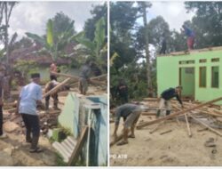 Wujudkan Impian Memiliki Fasilitas Keagamaan Warga Kampung Langkob Kompak Gotong Royong Bangun Mesjid