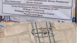 Pembangunan Revitalisasi di SDN 3 Sukahurip Diduga Gunakan Material Tidak Sesuai Spek Standar