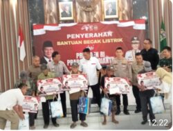 Becak Bantuan Presiden Prabowo Tiba di Ciamis,Bantu Tingkatkan Kesejahteraan Pengayuh