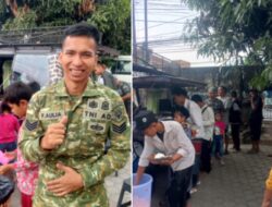 Berawal dari Tabungan Pribadi, Serka Fahmi Aulia Bagikan hingga 220 Porsi Makan Gratis di Sumedang